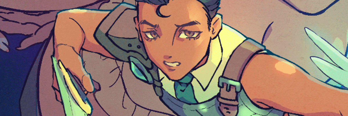 Imagem que destaca o protagonista de Angeline Era, o anjo Tets