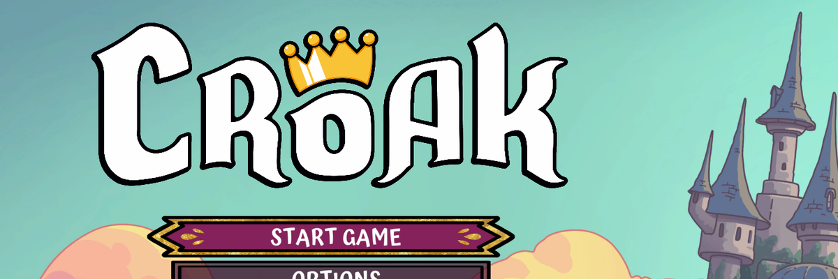 O logo de Croak, jogo desenhado inteiramente à mão!